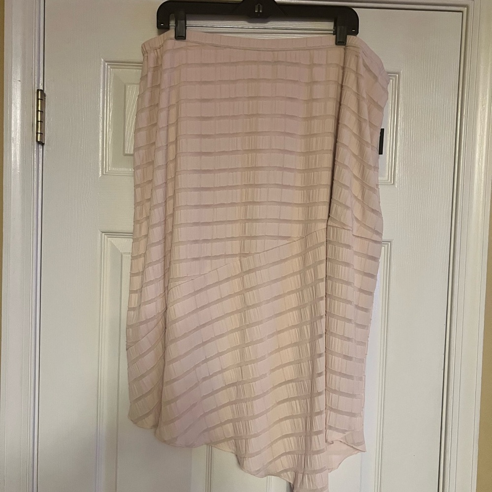NWT Alfani Pink Asymmetrical Skirt Midi Length 18w
